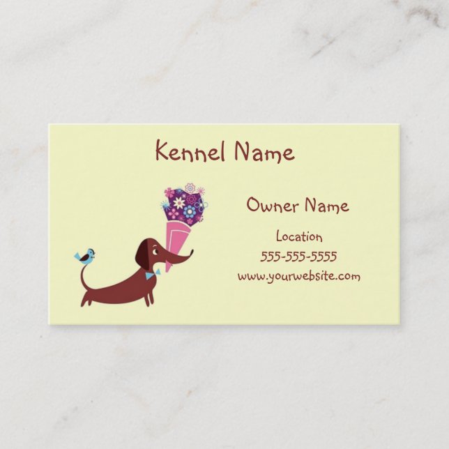 Dachshund Kennel Business Card (Front)