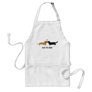 Dachshund Kiss with Custom Text Standard Apron