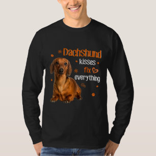 Dachshund Kisses Fix Everything Dachshund Lover    T-Shirt