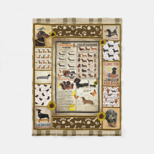 Dachshund Knowledge Blanket Gift