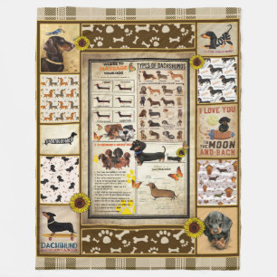 Dachshund Knowledge Blanket Gift