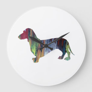 dachshund large clock