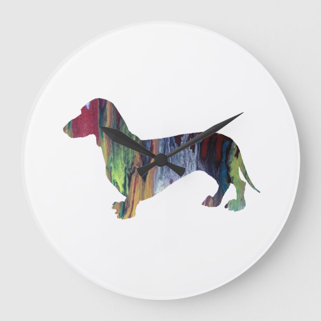 dachshund large clock (Front)