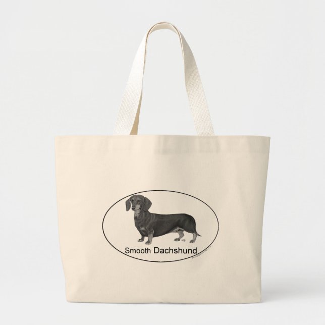 Dachshund Large Tote Bag (Front)