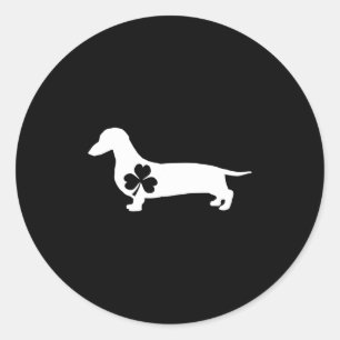 Dachshund Leprechaun St Patricks Day Dog Gifts Classic Round Sticker