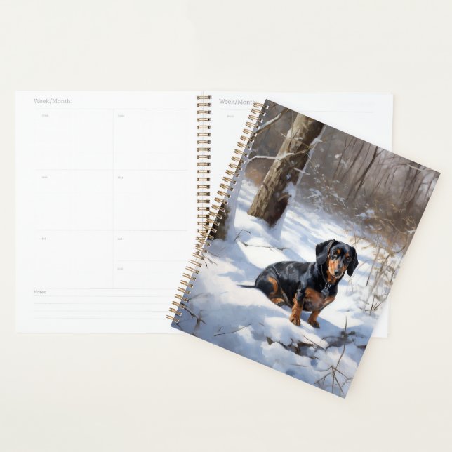 Dachshund Let It Snow Christmas Planner (Display)