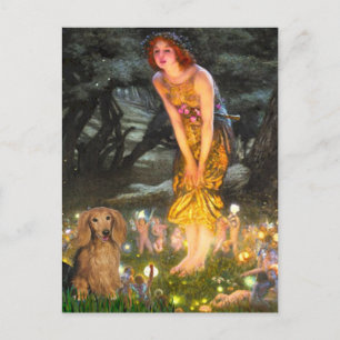 Dachshund (LHSable) - MidEve Postcard