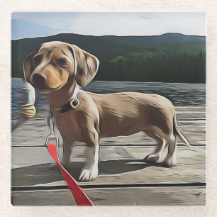 Dachshund Life Is Better With A Dachshund Birthday Glass Coaster
