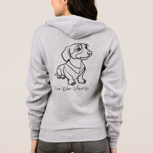 Dachshund Line Art - Low Rider Lifestyle Hoodie