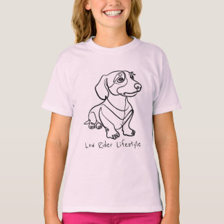 Dachshund Line Art - Low Rider Lifestyle T-Shirt