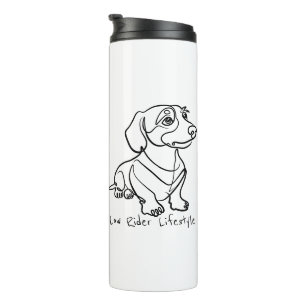 Dachshund Line Art - Low Rider Lifestyle Thermal Tumbler