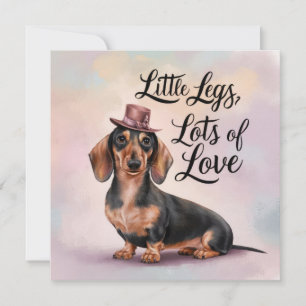 Dachshund Little Legs Lots of Love Holiday Card