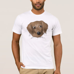 Dachshund (Long Hair) Busting Out T-Shirt