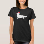 Dachshund Long-Hair  Santa Hat Christmas T-Shirt<br><div class="desc">Dachshund Long-Hair  Santa Hat Christmas</div>