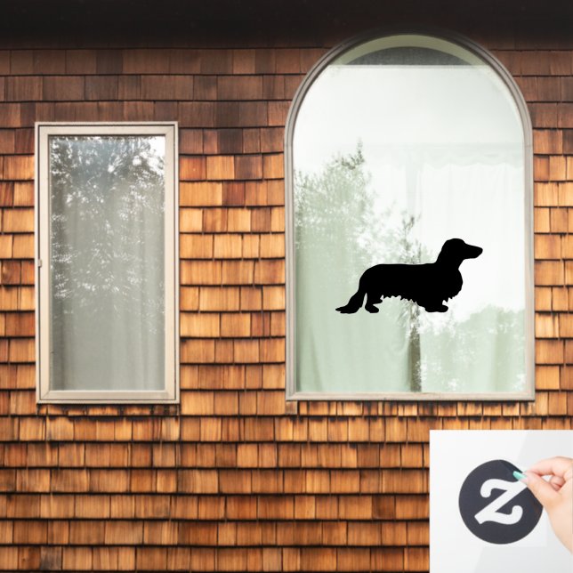 Dachshund Long Hair - Silhouette 1 (Home Window)
