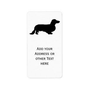 Dachshund Long Hair - Silhouette 1 Label