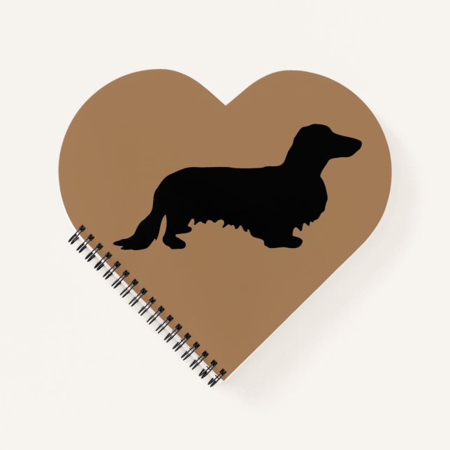 Dachshund Long Hair - Silhouette 1 Notebook (Front)