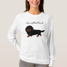 Dachshund Long Haired Black and Tan