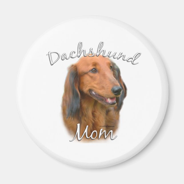Dachshund (longhaired) Mum 2 Magnet (Front)