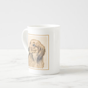 Dachshund (Longhaired) Painting - Original Dog Art Bone China Mug