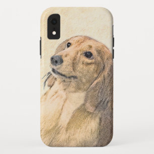 Dachshund (Longhaired) Painting - Original Dog Art Case-Mate iPhone Case
