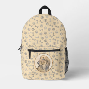 Dachshund (Longhaired) Painting Original Dog Art Printed Backpack