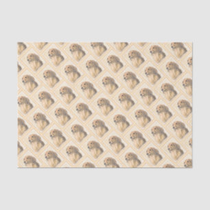 Dachshund (Longhaired) Painting - Original Dog Art Tissue Paper