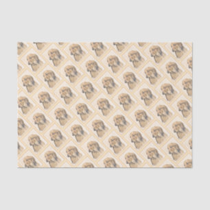 Dachshund (Longhaired) Painting - Original Dog Art Tissue Paper