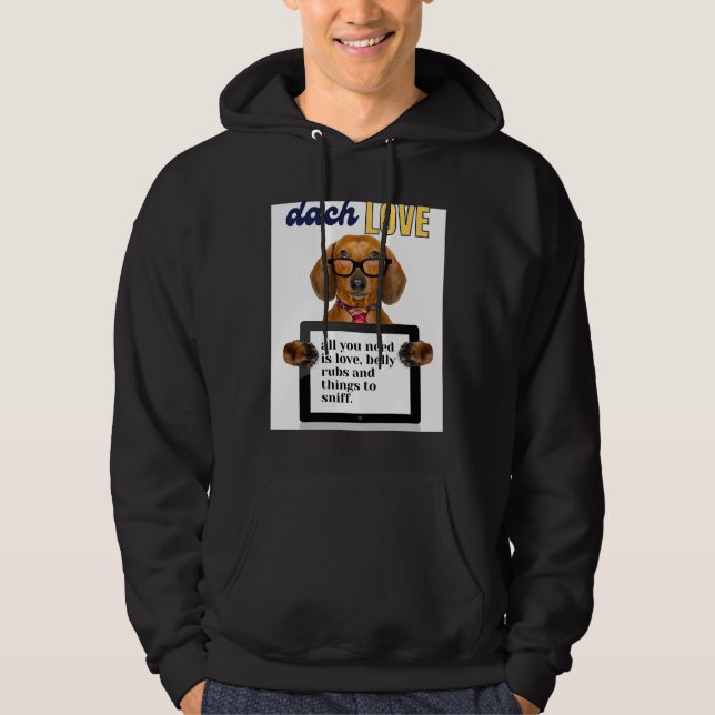 Dachshund Love  430 Hoodie (Front)