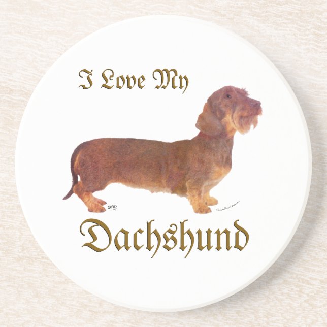 Dachshund Love Coaster (Front)