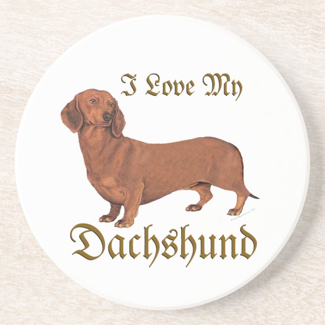 Dachshund Love Coaster (Front)