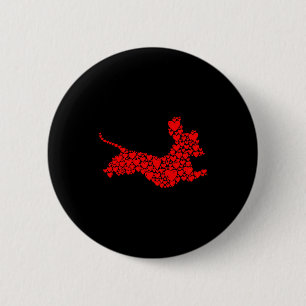Dachshund Love Dogs Mum Female Ladies Valentines D 6 Cm Round Badge