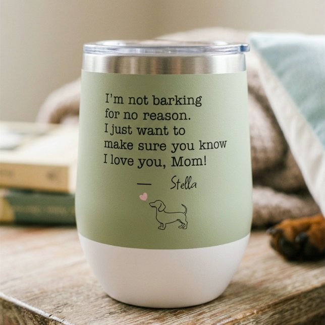 Dachshund Love Message Personalised Sage Green (Creator Uploaded)