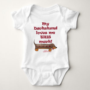 Dachshund Love Metre Baby Bodysuit