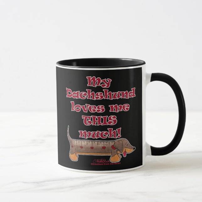 Dachshund Love Metre Mug (Right)