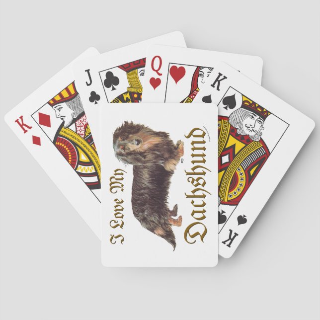 Dachshund Love Playing Cards (Back)