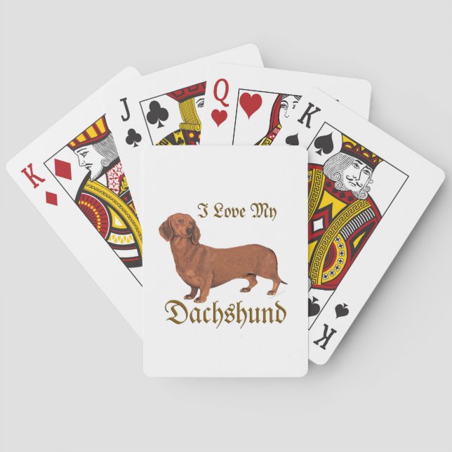 Dachshund Love Playing Cards (Back)
