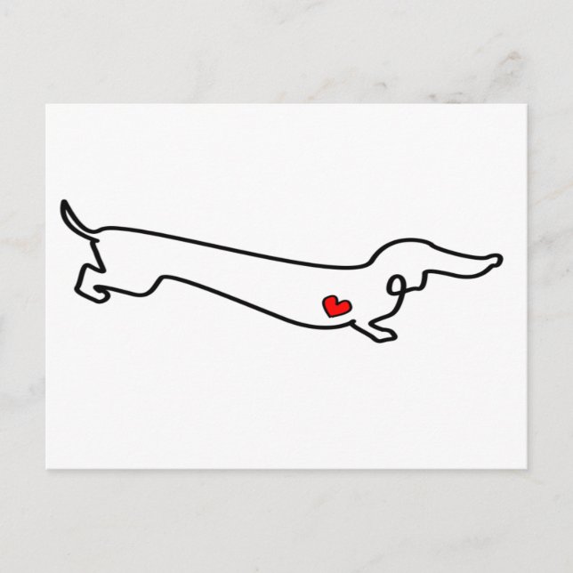 Dachshund Love Postcard (Front)