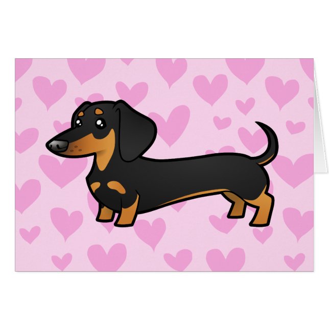 Dachshund Love (smooth coat) (Front Horizontal)