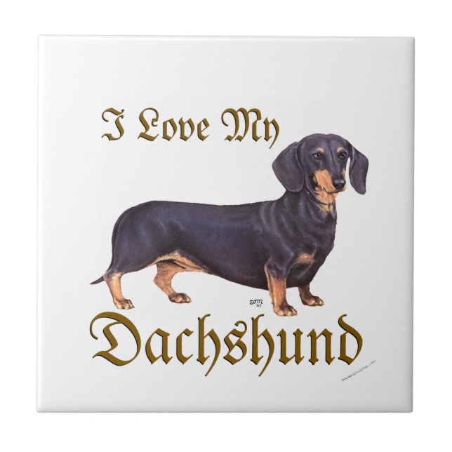 Dachshund Love Tile (Front)