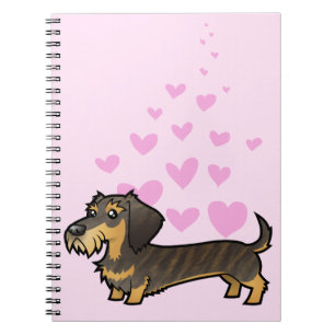 Dachshund Love (wirehair) Spiral Notebook