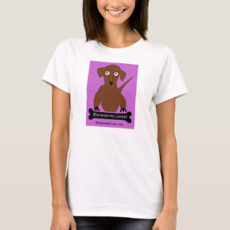 "Dachshund Lover" in Pink T-Shirt