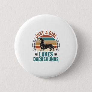 Dachshund Lover Shirt Vintage Sunset Dog Graphic_1 6 Cm Round Badge
