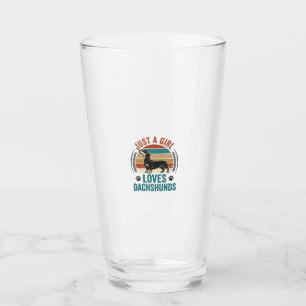 Dachshund Lover Shirt Vintage Sunset Dog Graphic_1 Glass