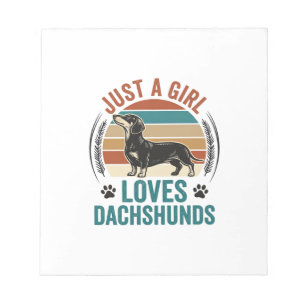 Dachshund Lover Shirt Vintage Sunset Dog Graphic_1 Notepad