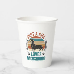 Dachshund Lover Shirt Vintage Sunset Dog Graphic_1 Paper Cups