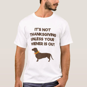 Dachshund Lover Thanksgiving Day Dog Owner Weenie T-Shirt