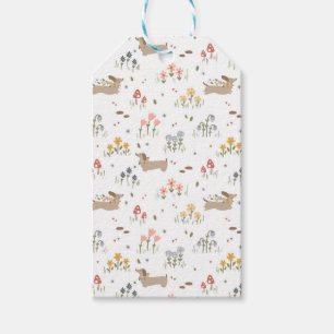 Dachshund Lover Weiner Dog Sausage Dog Wildflower Gift Tags