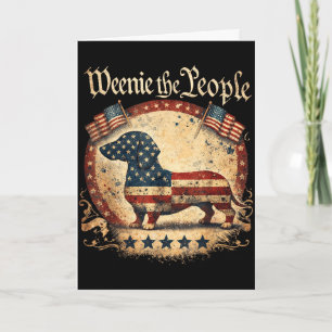 Dachshund lover wiener dog mum independence day Da Card