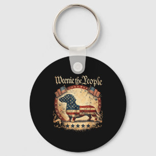 Dachshund lover wiener dog mum independence day Da Key Ring